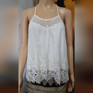 Rebellion Boho Sleeveless Top. Size Med